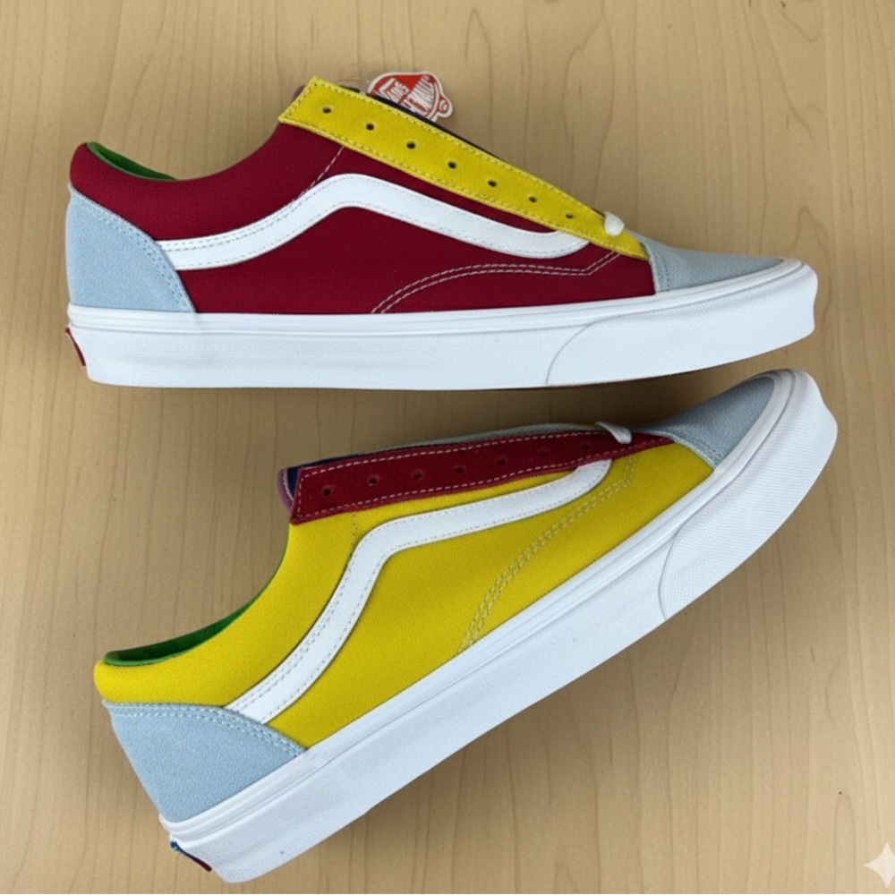 Vans Multicolor Sneakers - Red, Yellow, Blue size 12. New with tags.
